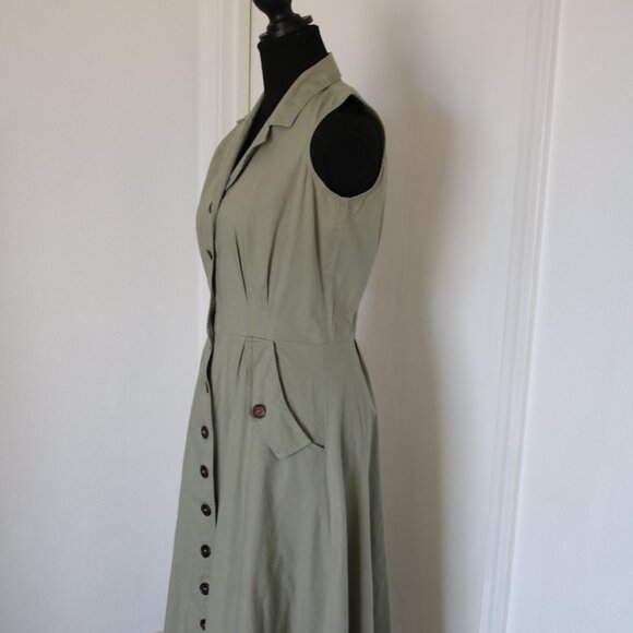Sleeveless cotton dress. - Picture 2 of 6